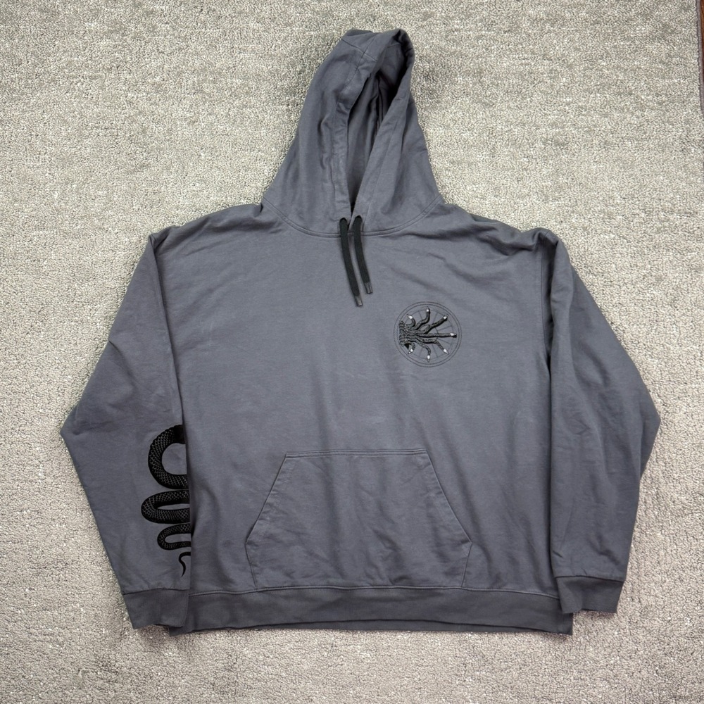 Harry Potter Dark Mark Snake Hoodie Mens XL Gray Wizarding World 2022 Gothic